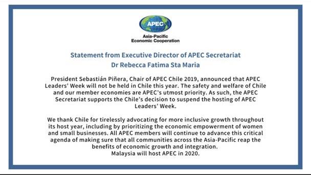 Statement from Executive Director of APEC Secretariat