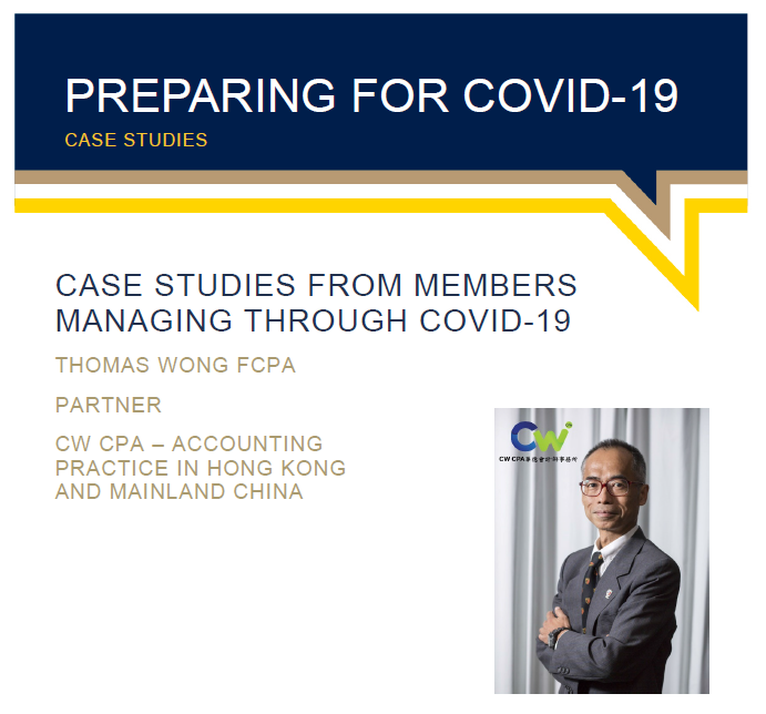 Thomas Wong shares his Case Study on Managing Through this COVID-19 outbreak.