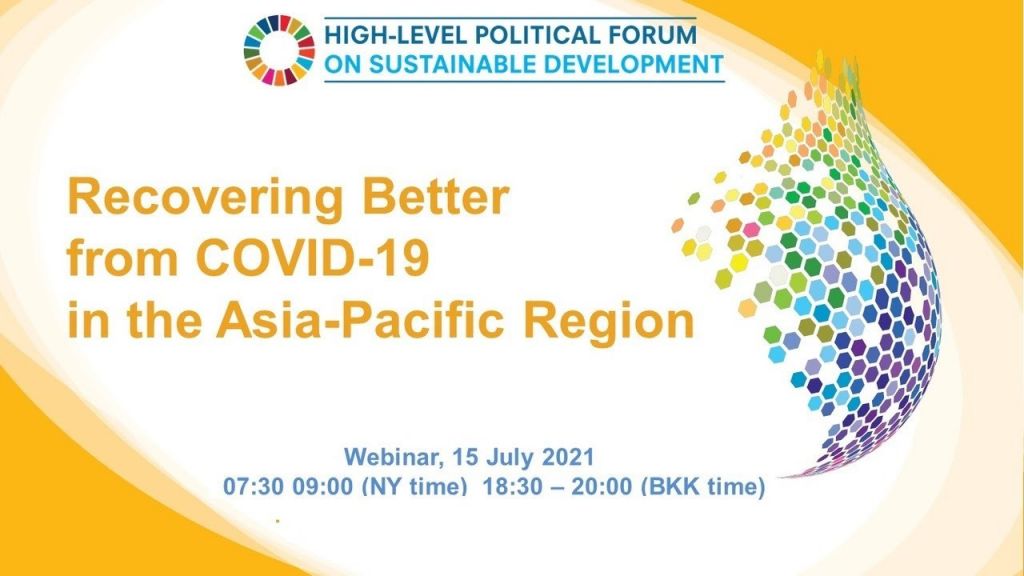 Event invitation – Recovering Better from COVID-19 in the Asia-Pacific Region