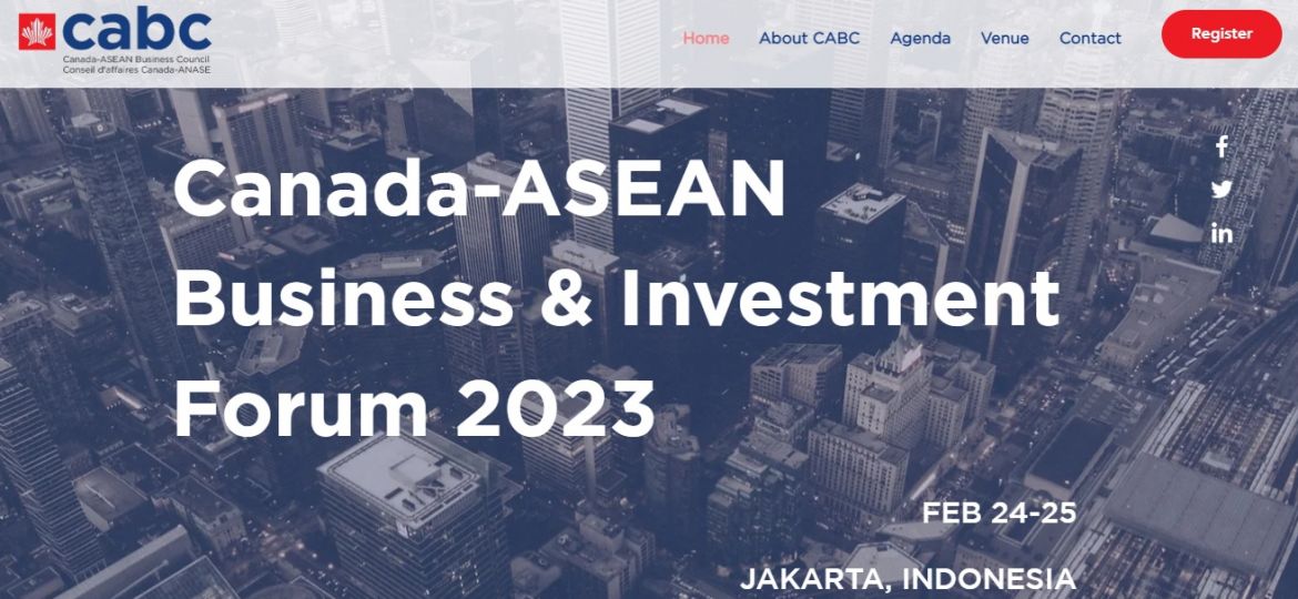 Banner for CABC Canada-Asean event