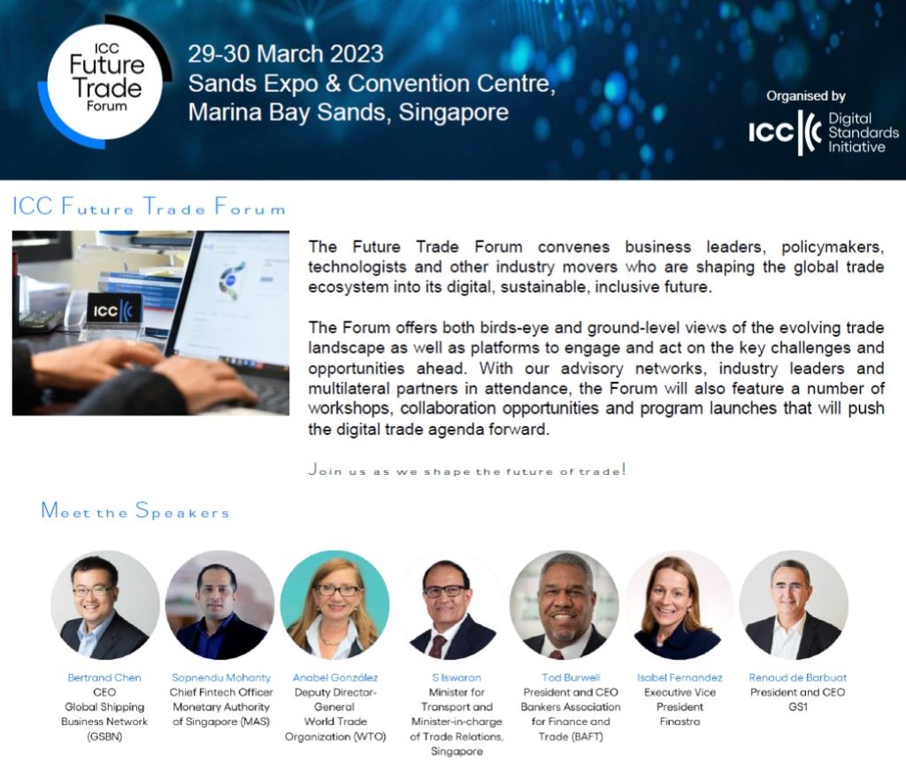 Invitation to attend the ICC Future Trade Forum 2023 – Singapore