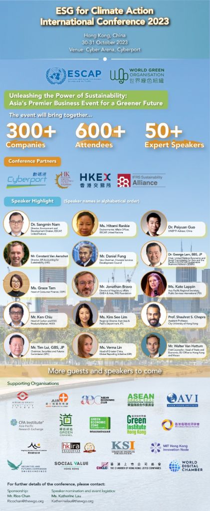 HK ESG International Conference – Obtain your PASS Now！